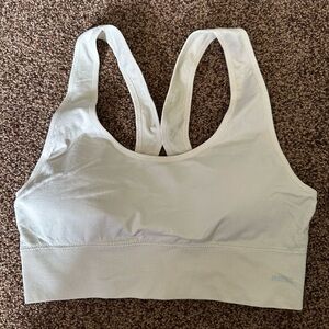 Reebok Cream Racerback Seamless Sports Bra